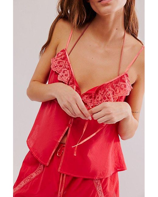 Intimately By Free People Red Bring It Back Short Set