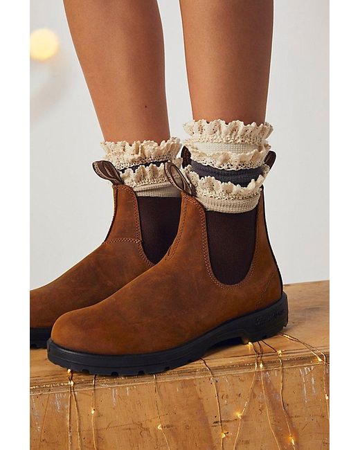 Free People Brown Beloved Waffle Knit Ankle Socks