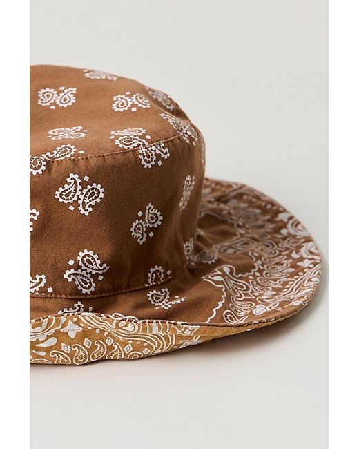 Free People Bandana Bucket Hat in Brown | Lyst display picture 1