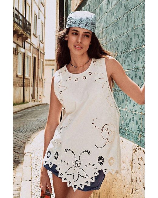 Free People Multicolor Reina Cutwork Tunic