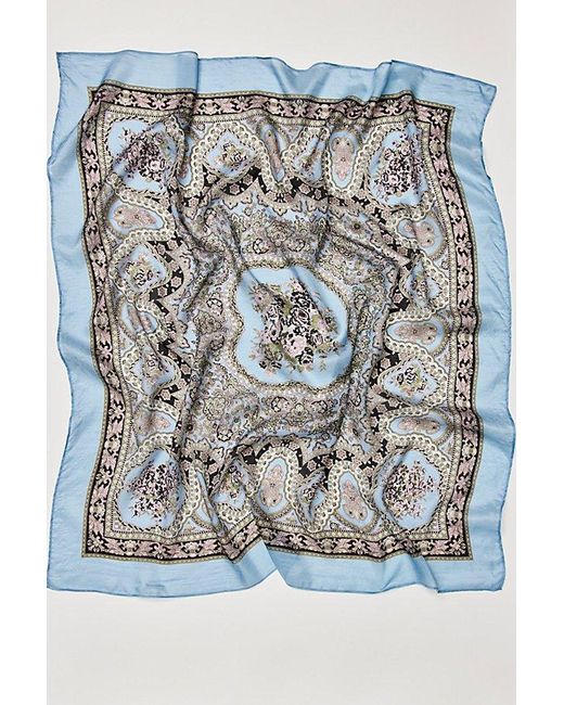 Free People Blue So Silk Printed Bandana