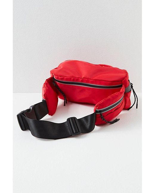 Free People Red Switchback Reflective Sling Bag
