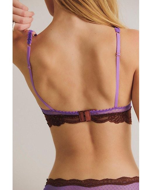 Intimately By Free People Brown Midweek Dance Lace Plunge Longline Bralette By