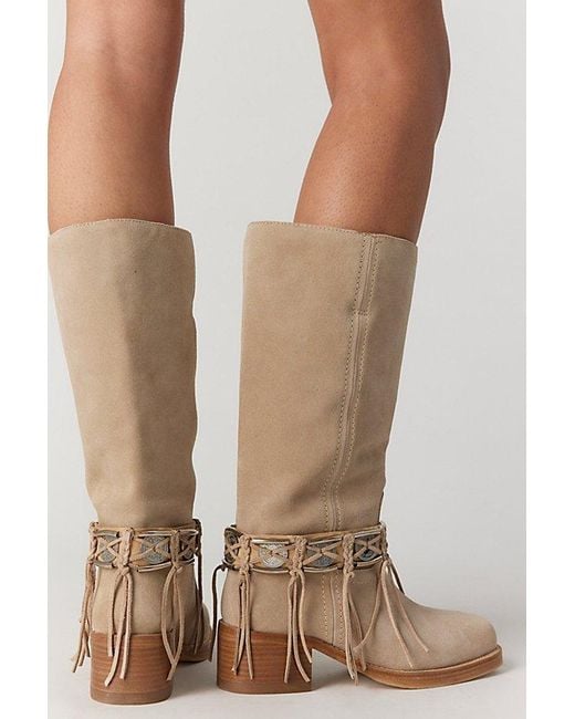 Bronx Brown Freefall Fringe Equestrian Boots By