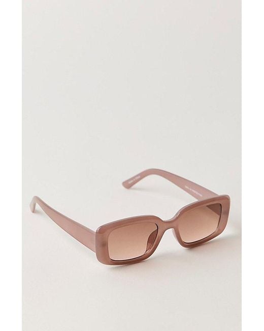 Free People Blue Frankie Rectangle Sunglasses