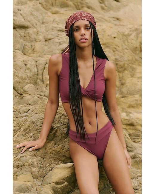 Aila Blue Brown Tartare Bikini Bottoms
