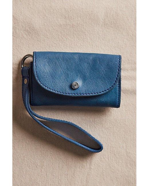 Free People Blue Leather Bag Lanyard