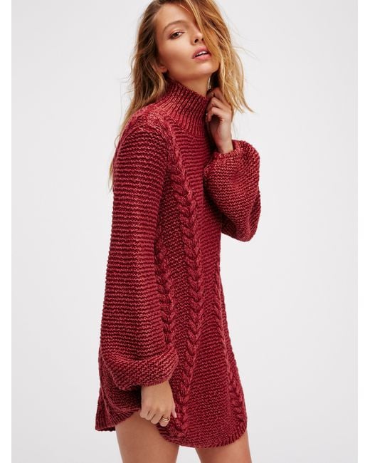 open back red sweater