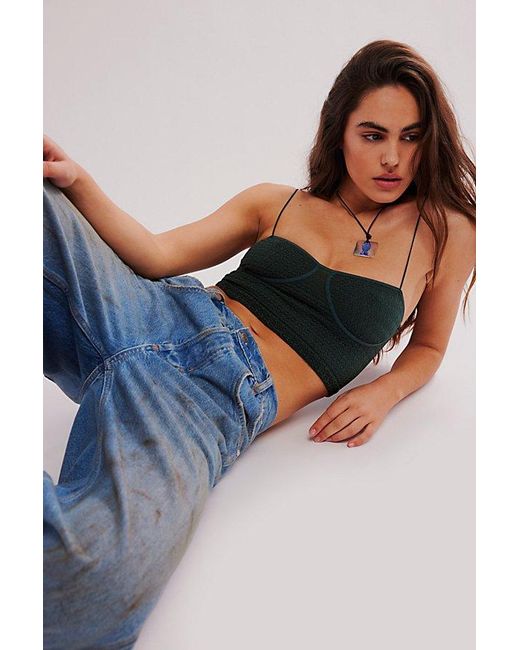 Intimately By Free People Blue Meet You There Crop Top