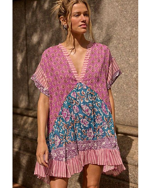 Free People Pink Printed Agnes Dress