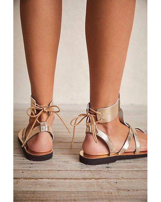 Free People Gray Vacation Day Wrap Sandals
