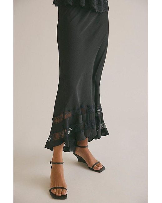 Intimately By Free People Blue Long Lost Lover Maxi Slip Skirt