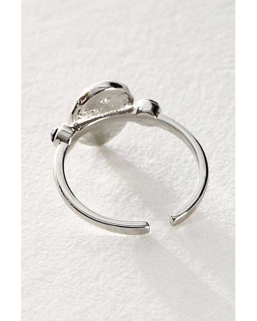 Free People White Crater Ring