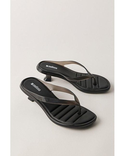 Melissa Black Flip Flop Kitten Heels