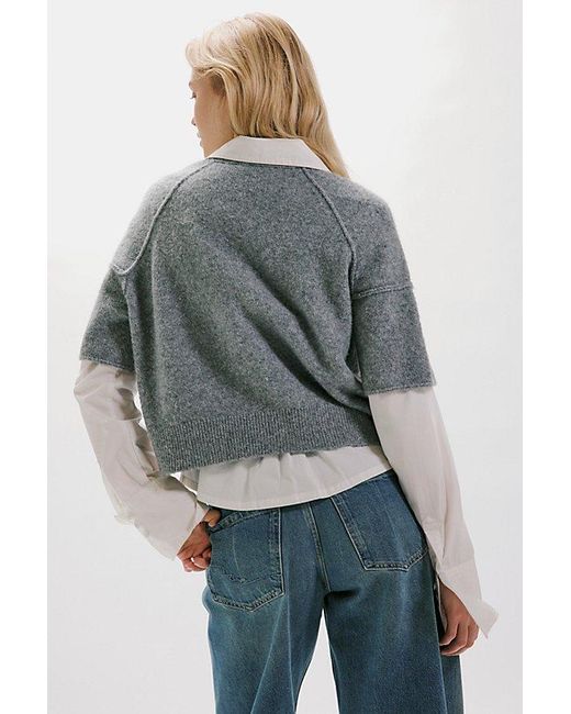 Free People Gray See Me Softspun Cardigan