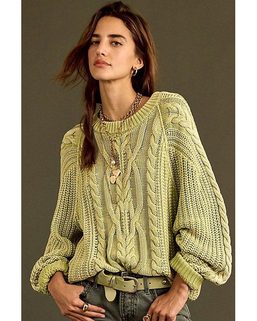 Free People Women's Green Francis Pullover