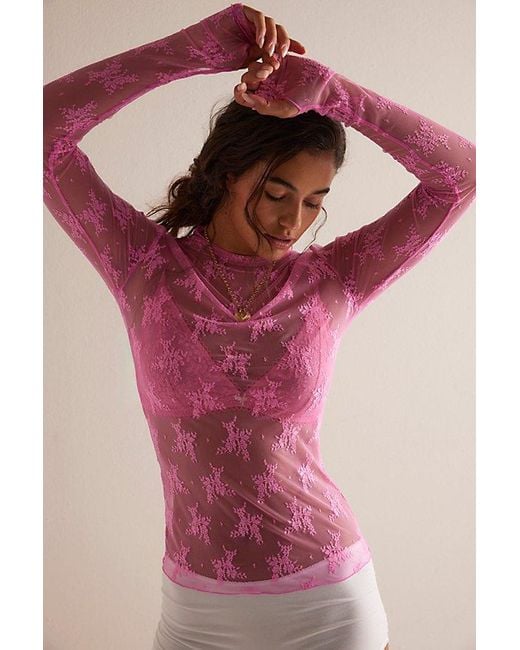 Intimately By Free People Pink Lady Lux Layering Top By