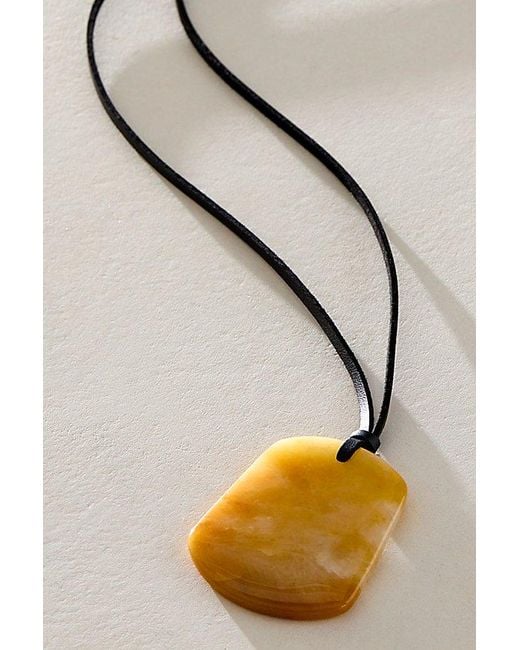 Free People Natural Lena Semiprecious Stone Necklace