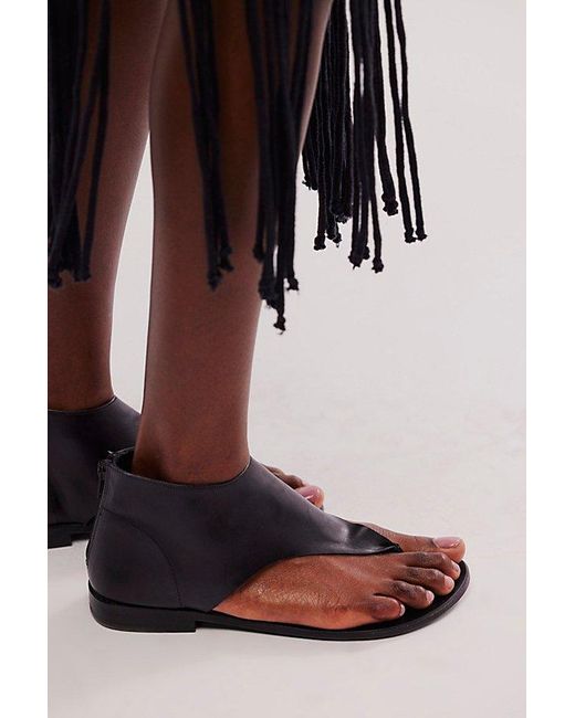 Free People Black Uma Thong Sandals