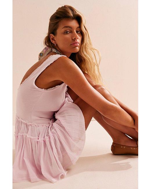 free-est Pink Izi Drop-waist Mini