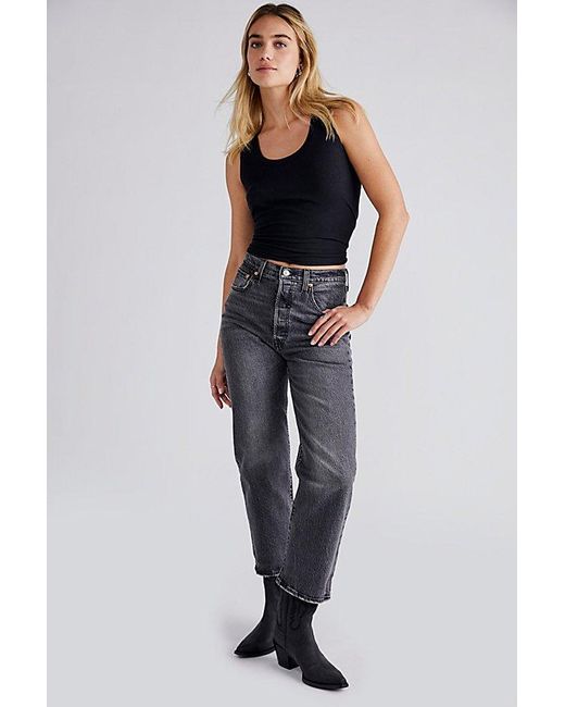 Levi's Multicolor Ribcage Straight Ankle Jeans