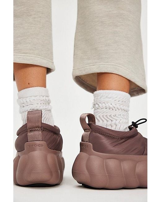 CROCSTM Gray Overpuff Shorty Slip-Ons
