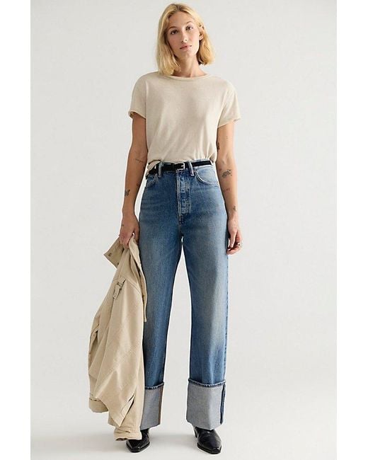 Agolde Blue Big Cuff Jeans