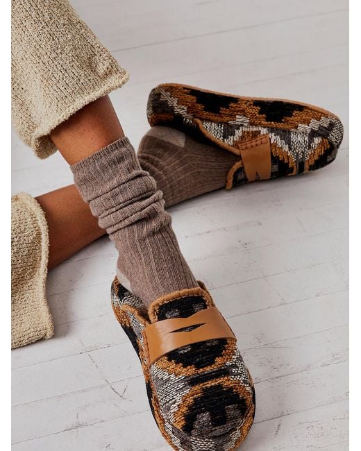 Free People Brown Mulholland Fabric Mules