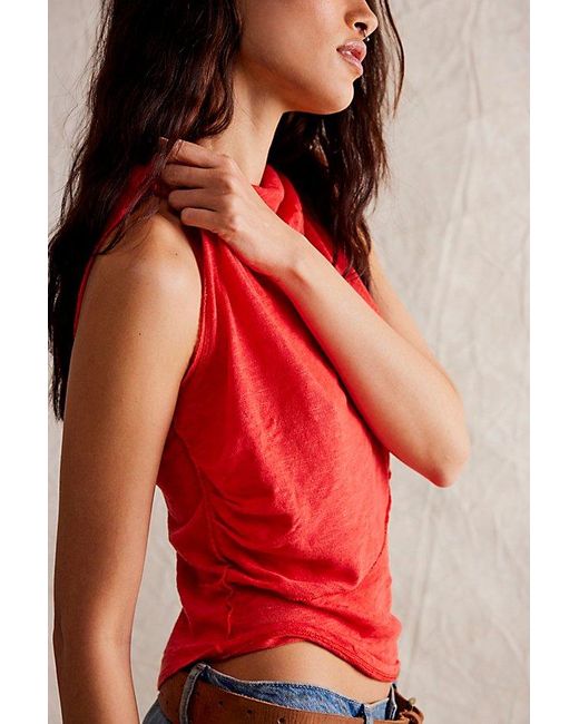 Free People Red Fall For Me Tee