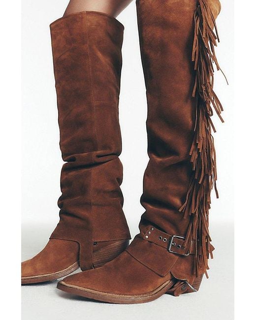 Free People Brown Alyse Convertible Over-The-Knee Boots