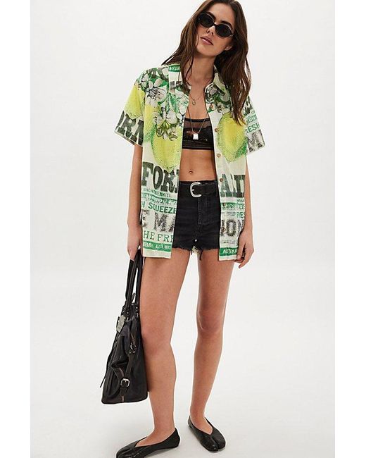 Free People Green Fresh Squeezed Top