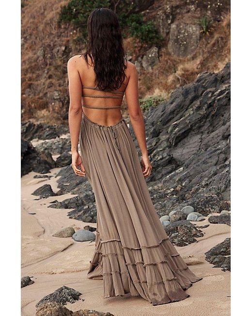 free-est Brown Extratropical Maxi Dress