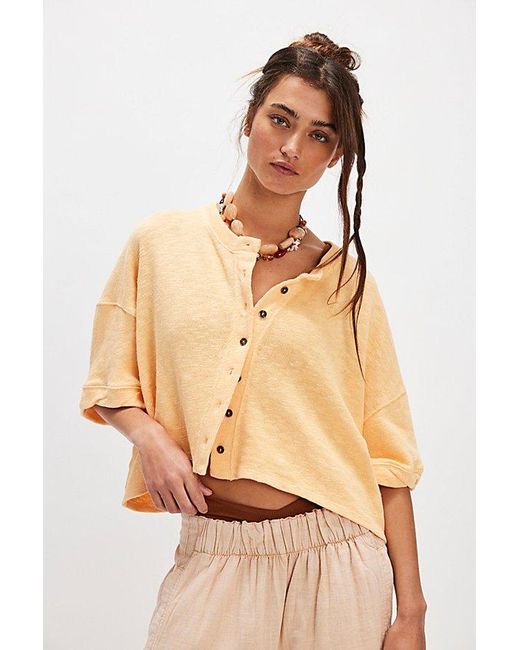 Free People Natural Flashback Cardi Tee