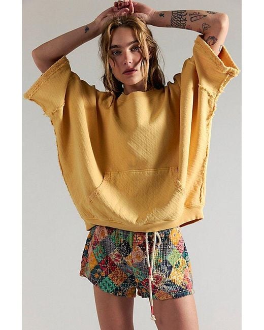 Free People Yellow Dweller Pullover