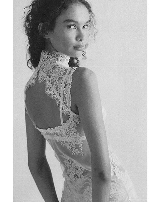 Intimately By Free People Natural One More Time Mini Slip Dress