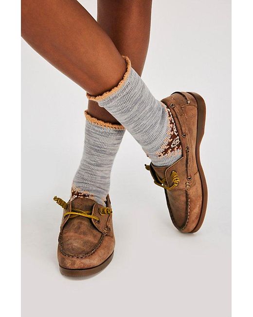 Free People Gray Raggedy Ankle Socks