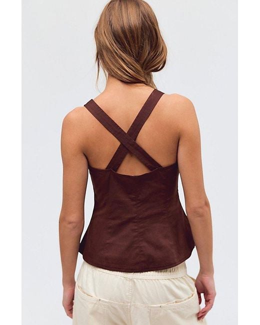 Free People Red Mia Tank Top
