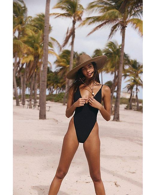 Free People Blue Free-Est Amber One-Piece Swimsuit