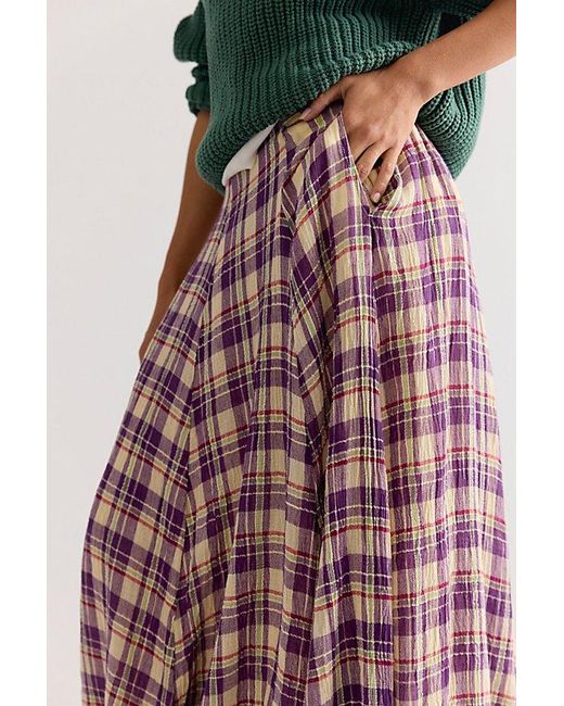 Free People Brown Ives Maxi Skirt