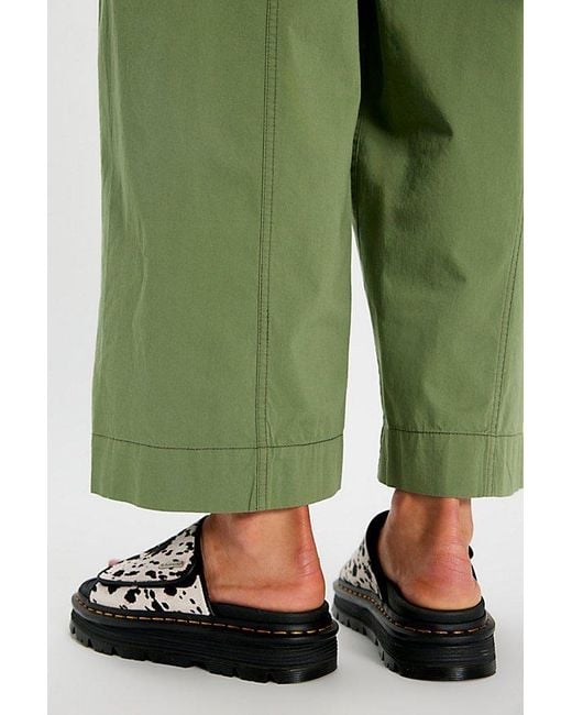 Dr. Martens Green Zebzag Slides