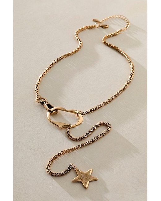 Free People Natural Logan Lariat Necklace