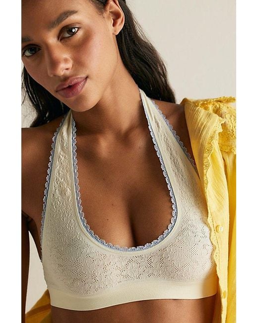Intimately By Free People Multicolor Sweet Point Seamless Halter Bralette By