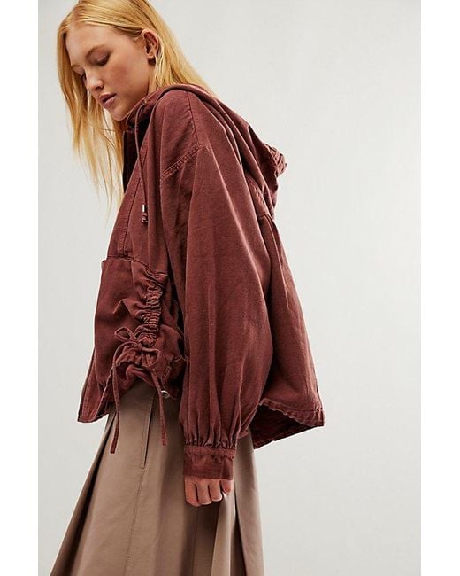 Free People Red Donny Anorak