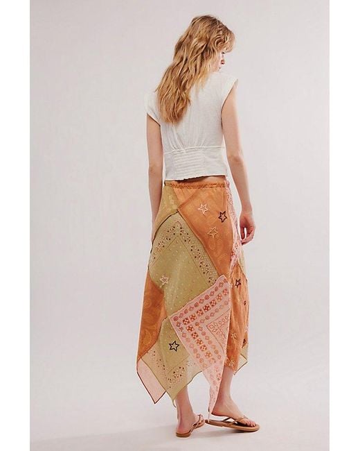 Free People Multicolor Ainslee Embroidered Maxi Skirt
