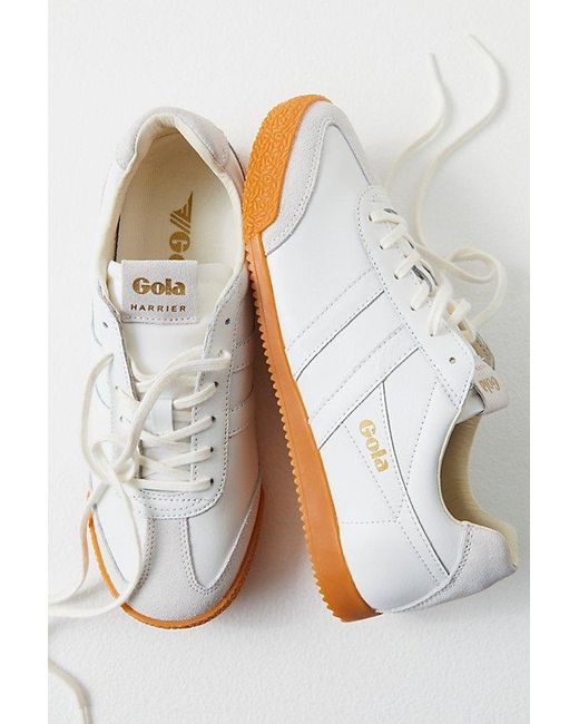 Gola Harrier Sneakers At Free People In White/gum, Size: Us 5