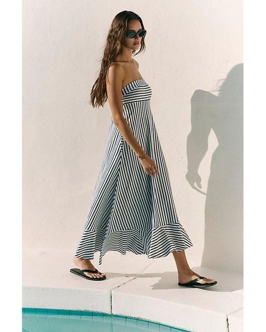 free-est Multicolor Sadie Striped Midi Dress By