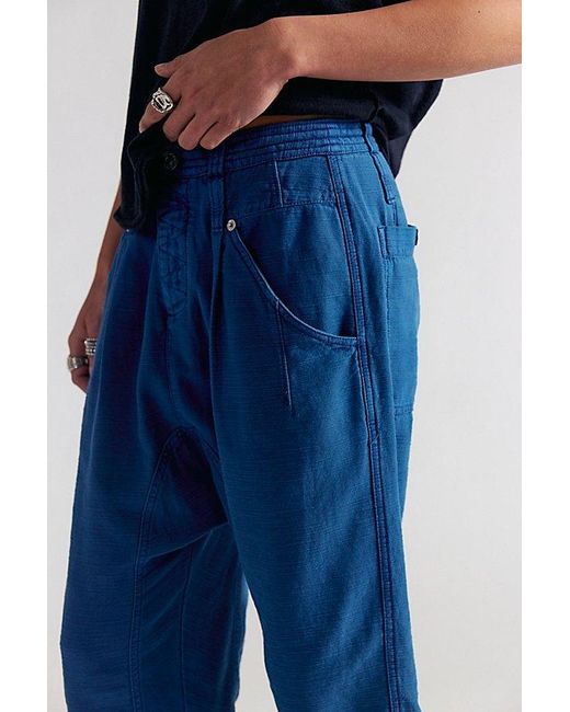 Free People Blue Maven Crop Harem Pants