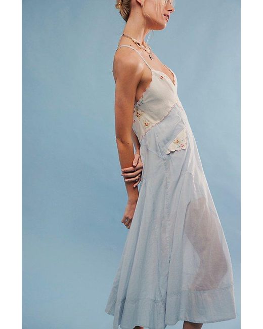 Free People Blue This And That Midi Dress