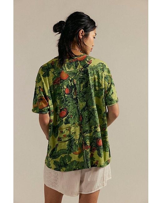 Free People Green Sunshade Tee