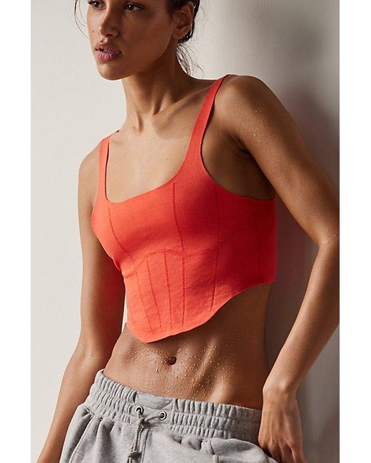 Fp Movement Red Strong Core Corset Crop